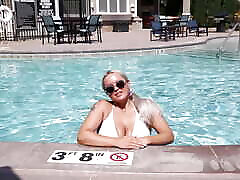 Random Big Tits Teen AlexisKayxxx at the Pool ready for fame.