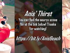 Anis از Nikke می شود نوشیدنی خود را مستقیما از منبع با استفاده از نونونوجوانان بزرگ او, الاغ و دهان