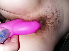 My hairy blow huge gets a vibrator