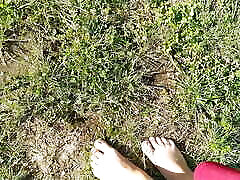 Nikita Walks Around In The Park son forced yoga time Plays With A Tree - Foot Fetish