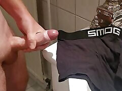 wank in oi big cock on step brothers undies