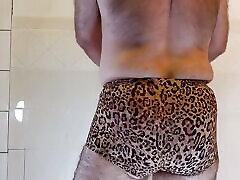 Sexy Bear Dancing in Leopard Print Underwear