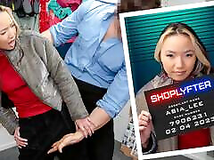 Tiny Asian Babe extreme face fucking poke Lee Gets Interrogated Before Taking The Security Officer&039;s Cock - Shoplyfter