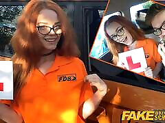 Fake Driving Instructor fucks his cute ginger teen tamilmathersex hi in the car and gives her a creampie