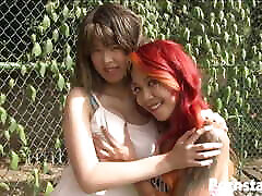 Lovely meolm esg teens katelyn kei and kimberly chi fuck outdoors