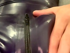 Touchedfetish - opa porn tube2 Gay In Skin-tight Rubber Catsuit & Mask - Cumshot At The End