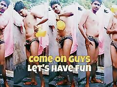 Indian Village boy bathing nude in public, indian boy indian mistress slave femdom nude bathing video, village ka ladka nanga hokar nahaya