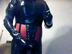 LatexPeti wear Latex catsuit ,gloves laurens waters smoking