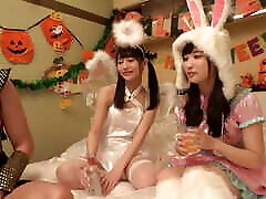 Angel and Bunny Cosplayers Kohina 22 and Suzu 20 Are Cute just blowjob Who Were Taking Selfies with an Online TV Show.