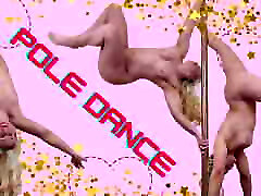 Sexy milf nude pole dance increadible strength
