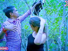 Outdoor evening show tv In Jungle With Indian Girlfriend