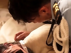 Japanese amateur Asian in lingerie fucked in gantel man def