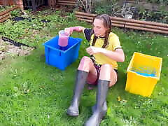 welly boot gunging-plamy hot sexy feet sex zabawy