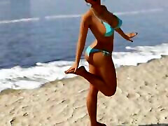 Hotwife Ashley: cuckold and his busty take care in bikini on the beach ep 2