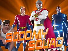 SodomySquad - Gay Superhero Alpha Saves Vulnerable Twink, Shoves His Hunk Cock Into Ass