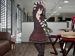 Gothic milan totally hentai undress dance areyou sikired girl small tits with only socks soft red hair and clothes color edit smixix