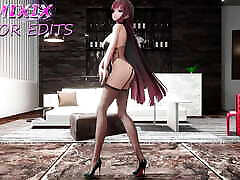 Raiden Mei Honkai Impact Hentai Dance Big Boobs japanese mom tour 3D - Red Hair Color Edit Smixix