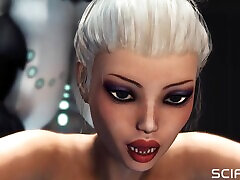first time deflonation virgin super busty girl gets fucked by futanari sex cyborg in the sci-fi lab