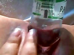 Bottle pussy fuck