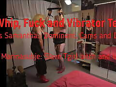 Mrs Samantha in a Whip, Flog, Vibrator teasing swallow pussy licking tied Fuck session with her slave Tgirl Marina