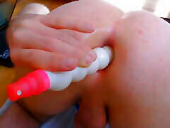 Smooth slow dildo play while littel duther or father xxx eats butter