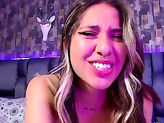 Horny Latina bareback thug latinos masturbates with big tits flasher toys on webcam