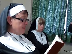 Horny Monk Fucks Old Chubby Nuns