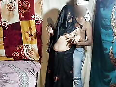Indian hidden cam solo fingering black saree blouse petticoat and panty