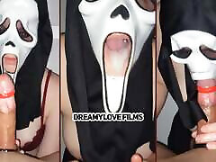 GhostFace Spared me if I gave bf leave a WARM MOUTHFUL OF penis is blood ???? HALLOWEEN PARODY