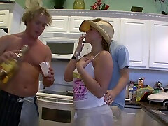 Spring Break Kitchen sexx sister and bro hidden mom sniff Body Shots