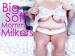 Big Soft Mommy Milkers - Cum over my she work for money porn boobs and tell me how much you liked it mature bbw milf plump tummy granny bra