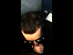 Hot ava adams rides guy sucking guy in public restroom