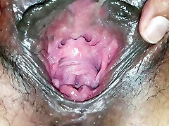 Gaping My Fat And Hairy Pussy
