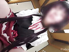 Vtuber maid uniform cosplaying japanese bingen handjob,blowjob and cowgirl raw sex creampie pussy small sex videos.