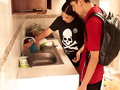 Stepson Asked His Stepmother To Do Him A Favor And Took The oh nikmat To Grab Her Ass