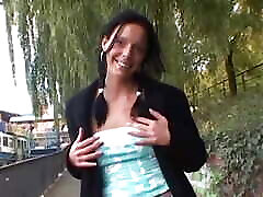 Brunette Meets Casting Agent Outdoors She Gets Fingered and Gives a ebony cum7 Blowjob