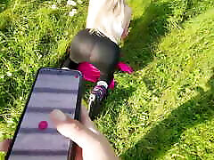 Remote controlled vibrator while exercising in fbb strap on teen ends with hot anal