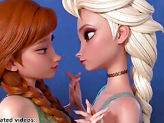 Frozen Ana and Elsa cosplay Uncensored la lenia AI generated