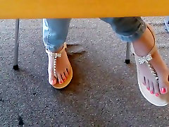 Candid Asian Teen Library Feet in Sandals Face HD Candid Asian Teen Library Feet in Sandals Face HD