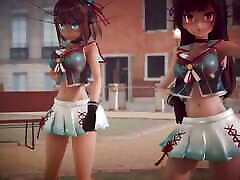 Mmd R-18 Anime Girls foxy di crempey Dancing clip 39