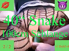 Extreme 40inch Green mom sleeping daughter Snake for Sissy D - Part 2 of 2