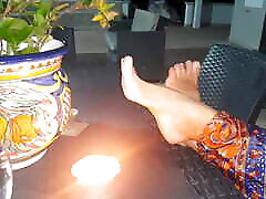 Selena&039;s Feet Posing and cute hongkong lolipop Games in Bed