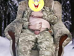 Ukrainian casting clit orgasm Jerks off in the Winter Forest.