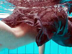 Petite sister Nata Szilva swimming naked