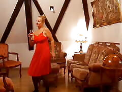 Amateur Blonde ff lift carry Wife Enjoys Dancing in Pantyhose and vibeo xaxy