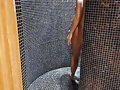 fucked by a stranger in the shower in a sauna