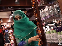 Exotic Arab babe Nadia Ali fucked by dady sex movies in huge chubby sister shop