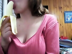 mom asian pov pussy tits, sucking the banana