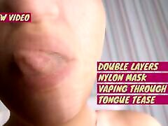 Nude double layer college girl dorm room face mask teaser