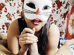 Video with Clear Hindi Audio Voice Indian Hot Cat Masked Girl